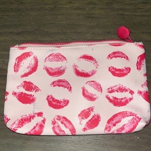 Pink kiss makeup bag from ipsy.